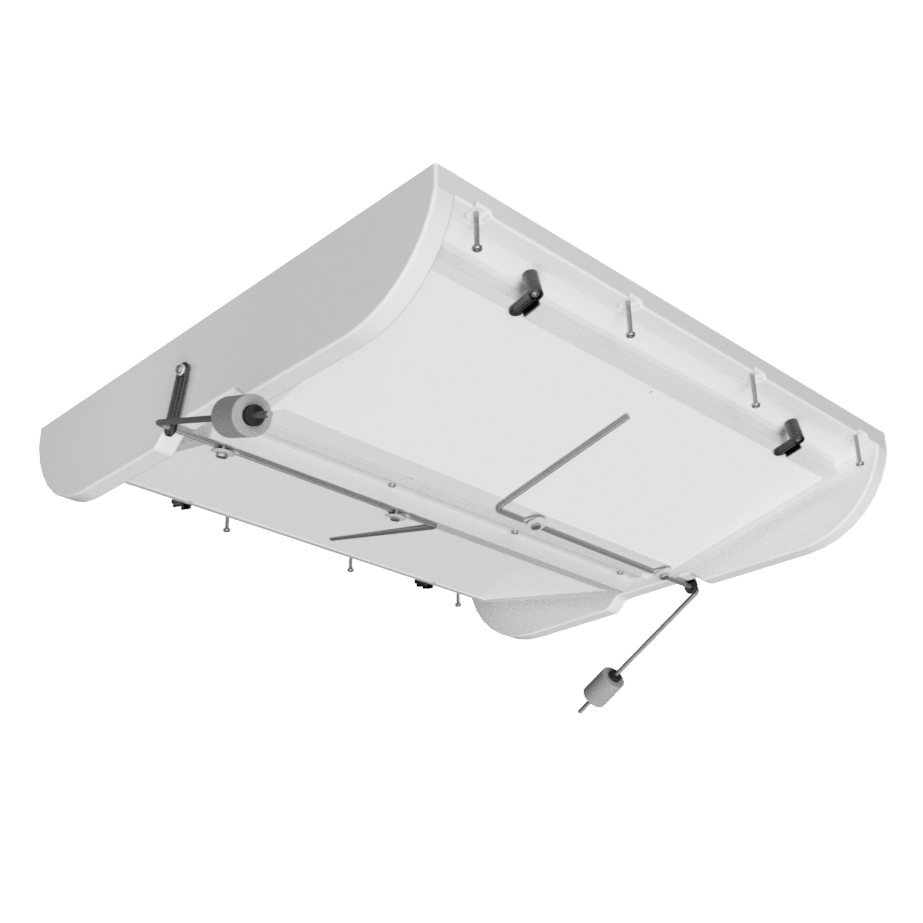 Ceiling Inlet 2600 Gravity Laminated Double Door, Poly Gray | Better ...